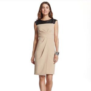 Chico's color block faux leather dress
